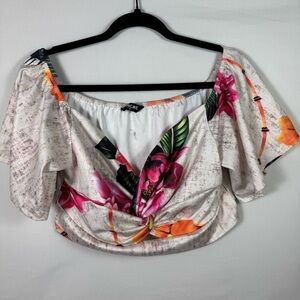 CHICME Floral Women’s Cropped Tank Top Size XL